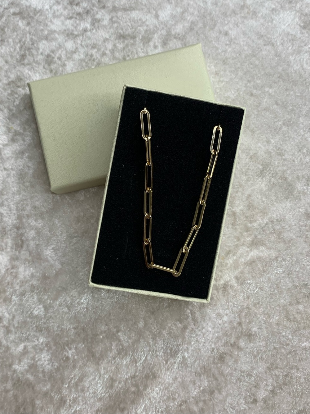 NWOT! 18K gold Layered/Gold Bonded 3.8mm Paperclip Chain 22 inch Necklace - Picture 10 of 15